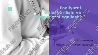 faoliyatni o'zlashtirish — PDF