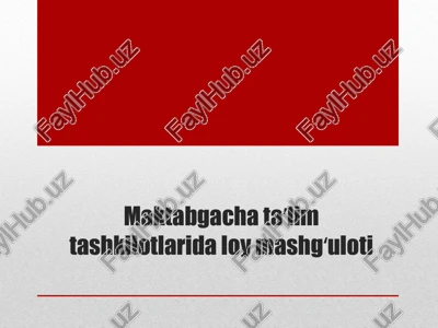 loy mashg'ulotlari — PPTX