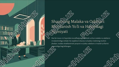 shaxsning malaka va odatlari — PDF