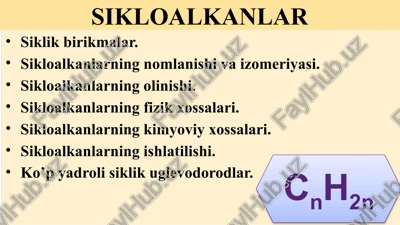 sikloalkanlar — PPTX