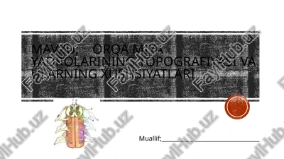 orqamiyayadrolarining topografiyasi va ularning xususiyatlari — PPTX