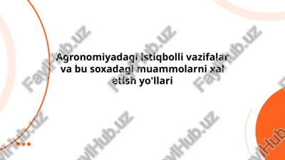 tuproq unumdorligini oshirish yo'llari — PPTX