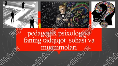yoshvapedagogikpsixologiyafaningtadqiqotsohasivamuammolari — PPTX