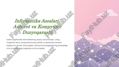 informatika asoslari — PPTX