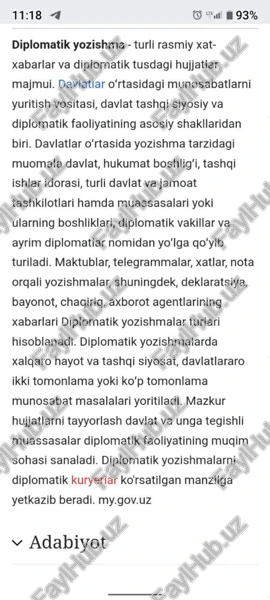 diplomatik yozishmalar mavzusida mustaqil ish — PDF