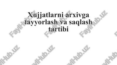 hujjatlar yig'majildlari nomenklaturasi — PPTX