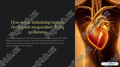 qon-tomir tizimining tug'ma rivojlanish nuqsonlari: to'liq qo'llanma — PDF
