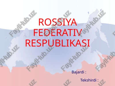 rossiya federatsiyasi moliyat izimi — PPTX