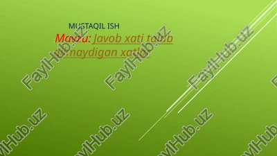 mustaqilish — PPTX