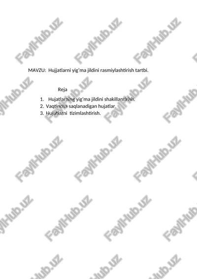 hujatlarni yig’ma jildini rasmiylashtirish tartibi — DOCX