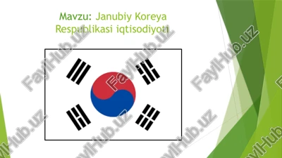 janubiy koreya respublikasi iqtisodiyoti — PPTX
