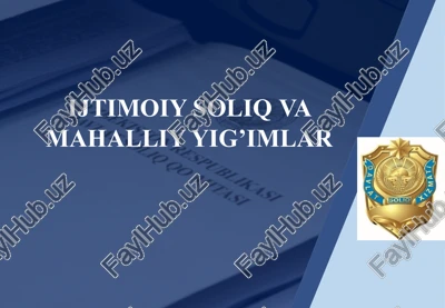 ijtimoiy soliq va mahalli yig'imlar — PPTX