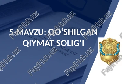qo‘shilgan qiymat solig‘i — PPTX