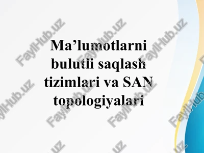 bulutli saqlash tizimlari — PPTX