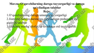 o‘quvchilarning darsga tayyorgarligi va darsga qo‘yiladigan talablar — PPTX