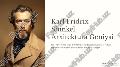 karl fridrix shinkel: arxitektura geniysi — PDF