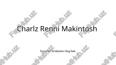 charlz renni makintosh — PPTX