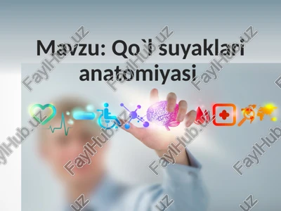qo`l suyaklari anatomiyasi — PPTX