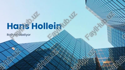 holleinning me'morchilik uslublari va innovatsiyalari — PPTX