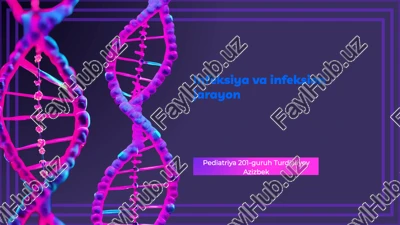 infeksiya va infeksion jarayon — PPTX