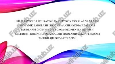 kimyoviy ta'sirli moddalar — PPTX