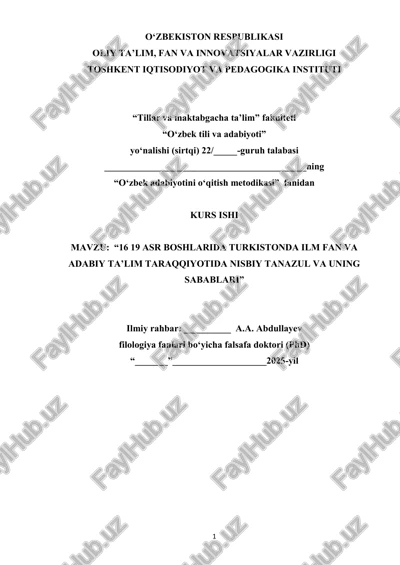"o‘zbek adabiyotini o‘qitish metodikasi" — PDF