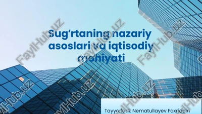 sugʻrtaning nazariy asoslari va tushunchalari — PPTX