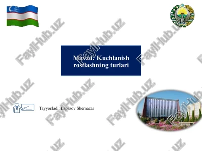kuchlanish rostlashning turlari — PPTX