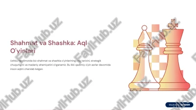 shahmat va shashka: aql o'yinlari — PDF