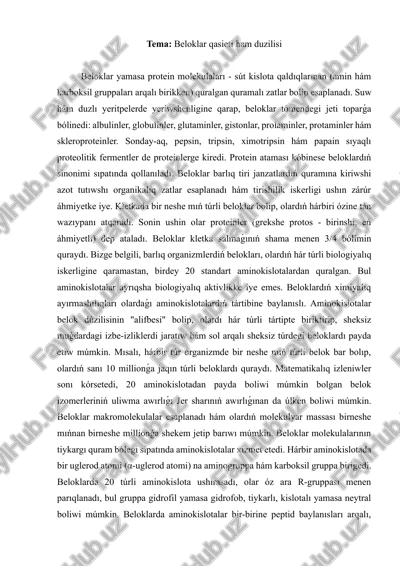 beloklar qasieti ham duzilisi — DOCX