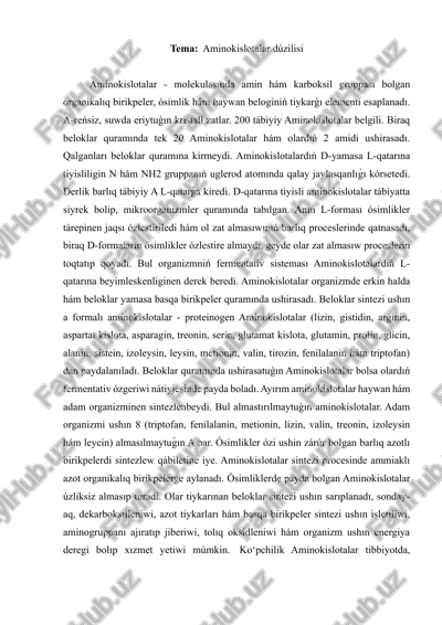 aminokislotalar dúzilisi — DOCX