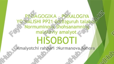 barkamolavlodbolalar maktabi pedagogika va psixologiya yo’nalishdagi psixolog bilan o’quvchilarni kasbga bo’lgan qiziqishlari — PPTX