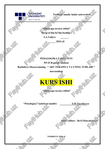 art terapiya va uning turlari — DOCX
