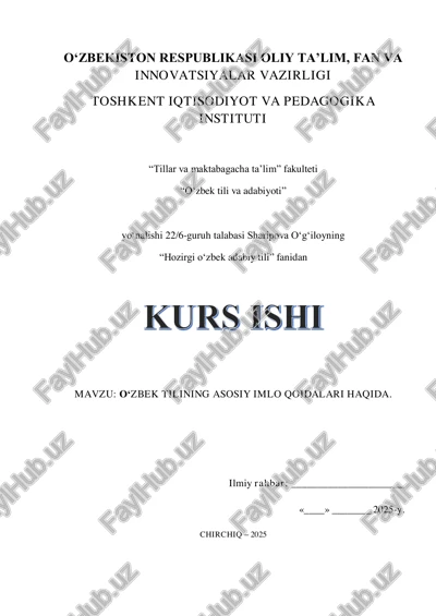 o‘zbek tilining asosiy imlo qoidalari — PDF