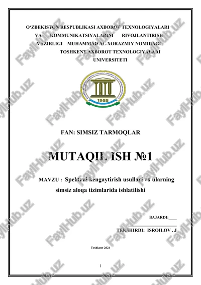 simsiz tarmoqlar — DOCX