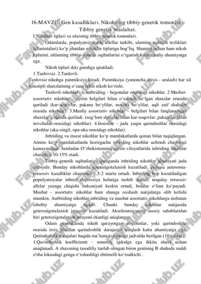 gen kasalliklari — PDF