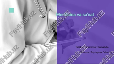 meditsina va sanat — PPTX