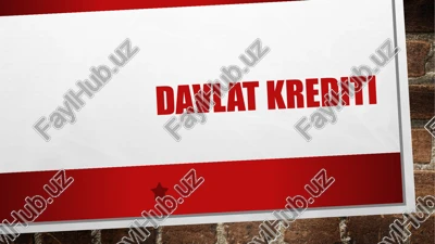davlatkrediti — PPTX