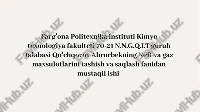 neft va gaz quvurlarini diagnostika qilish — PDF