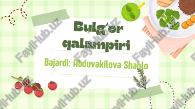 bulgʻor qalampiri — PDF