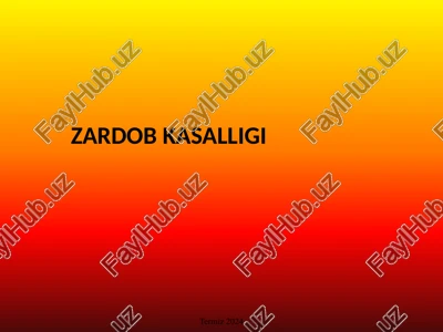 zardob kasalligi — PPTX