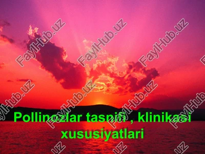 pollinozlar tasnifi, klinikasi xususiyatlari — PPTX