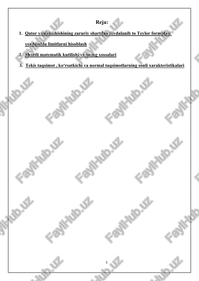 teylor formulasi — DOCX