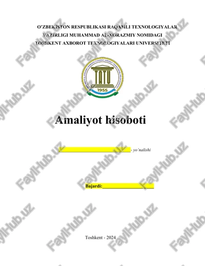 amaliyot hisoboti — DOCX