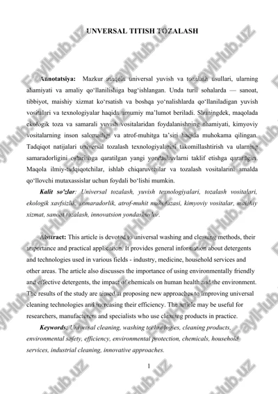 unversal titish tozalash — DOCX