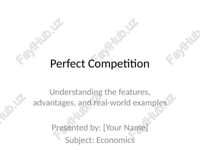 perfect competition — PPTX