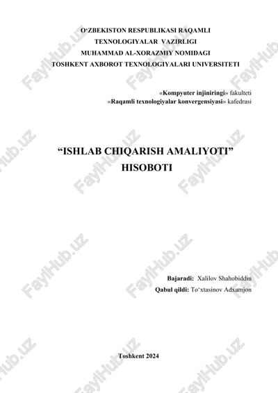 ishlab chiqarish amaliyoti — DOCX