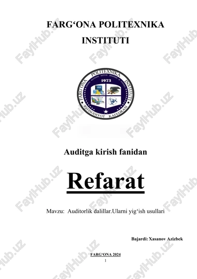 auditorlik dalillari — DOCX