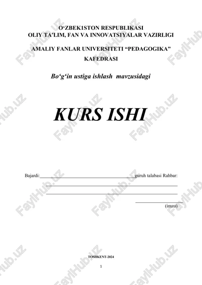 boʻgʻin ustiga ishlash — DOCX