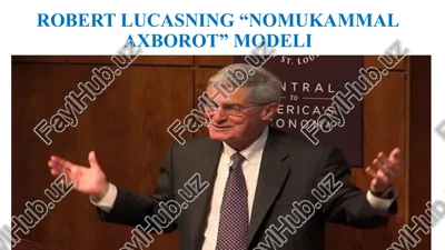 robert lucasning “nomukammal axborot” modeli — PPTX